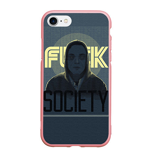Чехол iPhone 7/8 матовый Fuck Society / 3D-Баблгам – фото 1