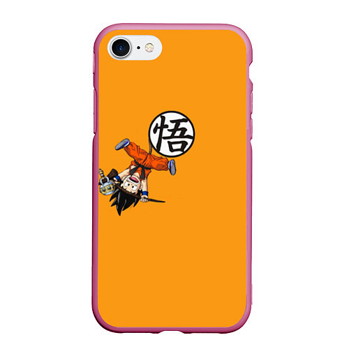 Чехол iPhone 7/8 матовый Dragon Ball / 3D-Малиновый – фото 1