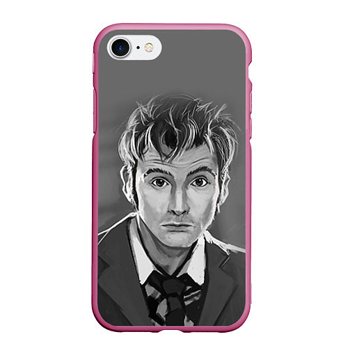 Чехол iPhone 7/8 матовый Doctor Who: fun-art / 3D-Малиновый – фото 1