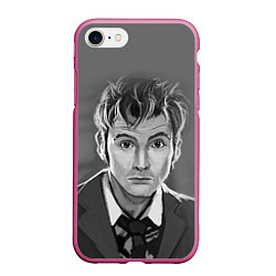 Чехол iPhone 7/8 матовый Doctor Who: fun-art, цвет: 3D-малиновый