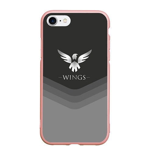 Чехол iPhone 7/8 матовый Wings Uniform / 3D-Светло-розовый – фото 1