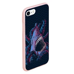 Чехол iPhone 7/8 матовый Underwater Fight, цвет: 3D-светло-розовый — фото 2