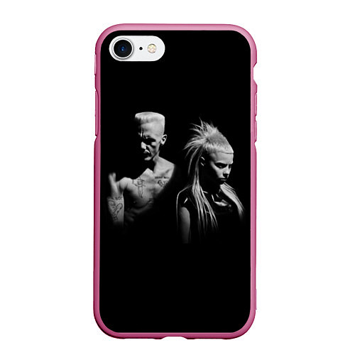 Чехол iPhone 7/8 матовый Die Antwoord: Black / 3D-Малиновый – фото 1