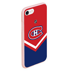 Чехол iPhone 7/8 матовый NHL: Montreal Canadiens, цвет: 3D-светло-розовый — фото 2