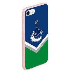 Чехол iPhone 7/8 матовый NHL: Vancouver Canucks, цвет: 3D-светло-розовый — фото 2