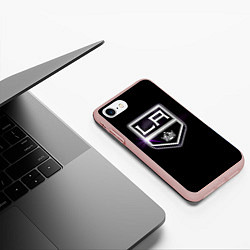 Чехол iPhone 7/8 матовый Los Angeles Kings, цвет: 3D-светло-розовый — фото 2