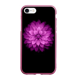 Чехол iPhone 7/8 матовый Violet Flower, цвет: 3D-малиновый