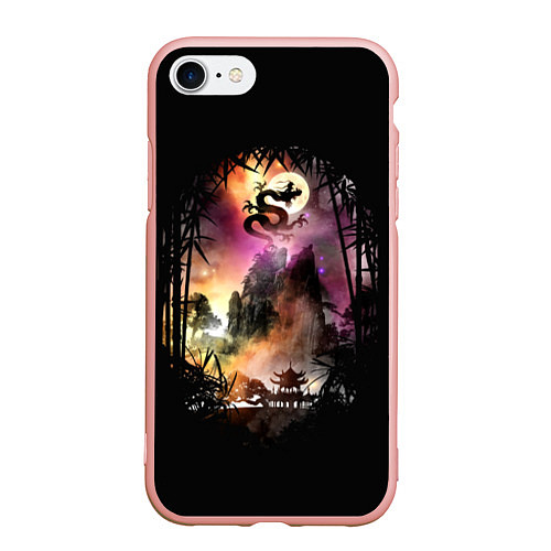 Чехол iPhone 7/8 матовый Fantasy Forest / 3D-Светло-розовый – фото 1