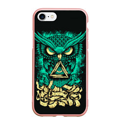 Чехол iPhone 7/8 матовый Bring Me The Horizon: Owl, цвет: 3D-светло-розовый