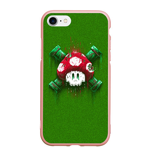 Чехол iPhone 7/8 матовый Mushroom is Dead / 3D-Светло-розовый – фото 1