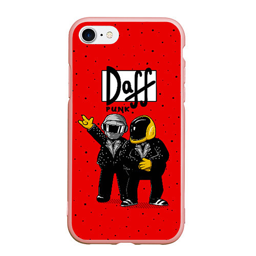 Чехол iPhone 7/8 матовый Daff Punk / 3D-Светло-розовый – фото 1