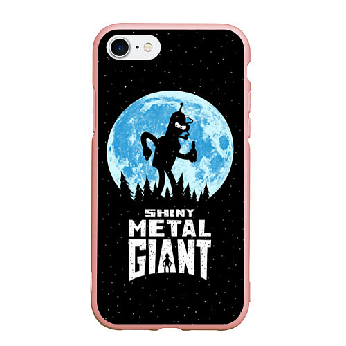 Чехол iPhone 7/8 матовый Bender Metal Giant / 3D-Светло-розовый – фото 1