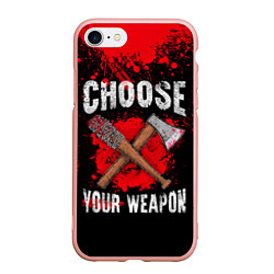 Чехол iPhone 7/8 матовый Choose Your Weapon, цвет: 3D-светло-розовый
