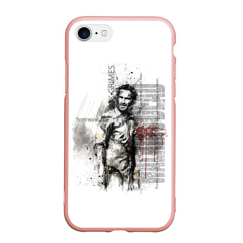 Чехол iPhone 7/8 матовый Rick Grimes / 3D-Светло-розовый – фото 1