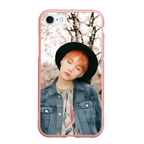 Чехол iPhone 7/8 матовый Min Yoon Gi / 3D-Светло-розовый – фото 1