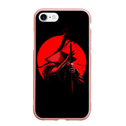 Чехол iPhone 7/8 матовый Сила самурая, цвет: 3D-светло-розовый