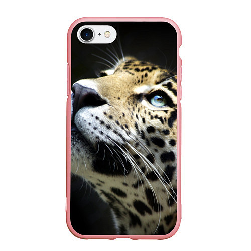 Чехол iPhone 7/8 матовый Хищный леопард / 3D-Баблгам – фото 1