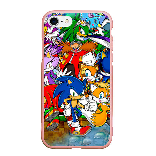 Чехол iPhone 7/8 матовый Sonic Stories / 3D-Светло-розовый – фото 1