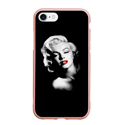Чехол iPhone 7/8 матовый Мэрилин Монро, цвет: 3D-светло-розовый