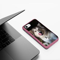 Чехол iPhone 7/8 матовый Бородулинская сторожевая, цвет: 3D-малиновый — фото 2