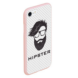 Чехол iPhone 7/8 матовый Hipster, цвет: 3D-светло-розовый — фото 2