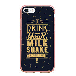 Чехол iPhone 7/8 матовый Milk Shake, цвет: 3D-светло-розовый