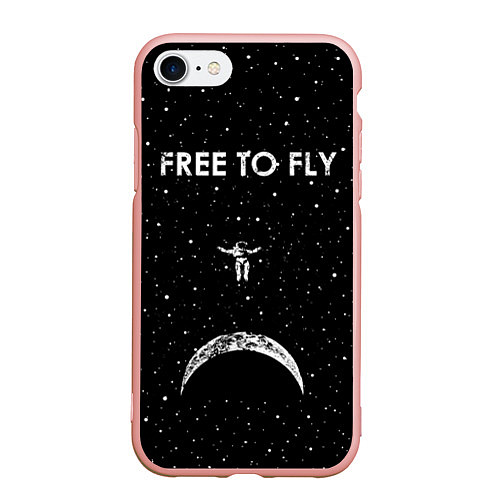 Чехол iPhone 7/8 матовый Free to Fly / 3D-Светло-розовый – фото 1