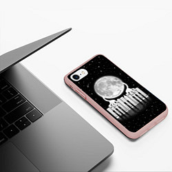 Чехол iPhone 7/8 матовый Лунная мелодия, цвет: 3D-светло-розовый — фото 2