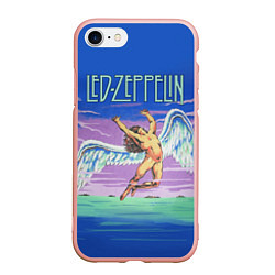 Чехол iPhone 7/8 матовый Led Zeppelin: Angel, цвет: 3D-светло-розовый