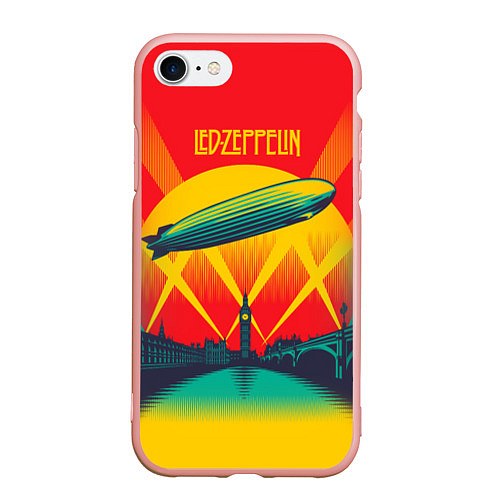 Чехол iPhone 7/8 матовый Led Zeppelin: Hindenburg / 3D-Светло-розовый – фото 1