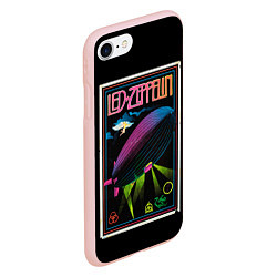 Чехол iPhone 7/8 матовый Led Zeppelin: Angel Poster, цвет: 3D-светло-розовый — фото 2