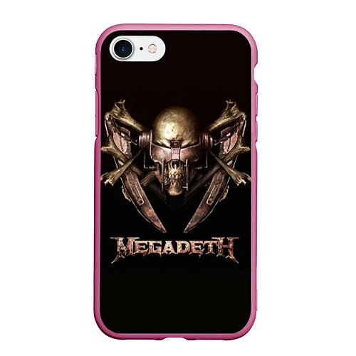 Чехол iPhone 7/8 матовый Megadeth / 3D-Малиновый – фото 1