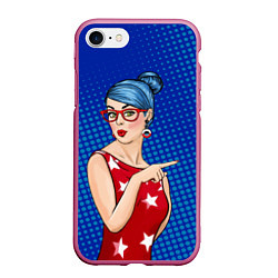 Чехол iPhone 7/8 матовый Pop Art Girl