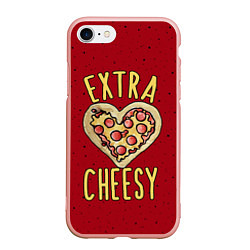 Чехол iPhone 7/8 матовый Extra Cheesy, цвет: 3D-светло-розовый