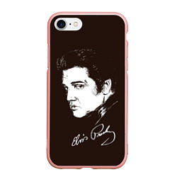 Чехол iPhone 7/8 матовый Elvis Presley, цвет: 3D-светло-розовый
