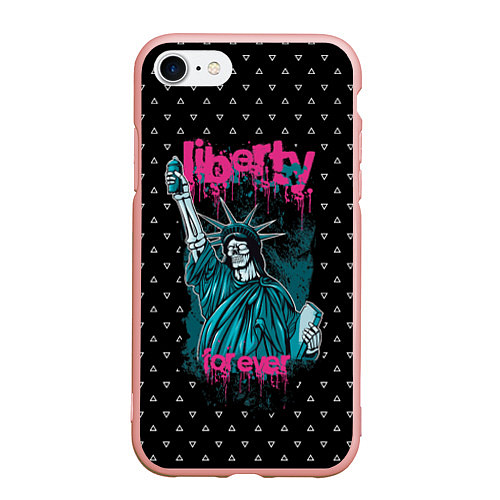 Чехол iPhone 7/8 матовый Liberty Forever / 3D-Светло-розовый – фото 1