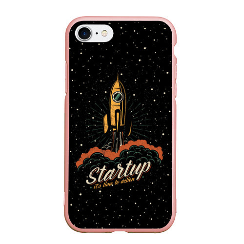 Чехол iPhone 7/8 матовый Startup Space / 3D-Светло-розовый – фото 1