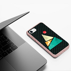 Чехол iPhone 7/8 матовый Горный олень, цвет: 3D-светло-розовый — фото 2
