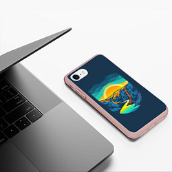 Чехол iPhone 7/8 матовый Гранд Каньон, цвет: 3D-светло-розовый — фото 2
