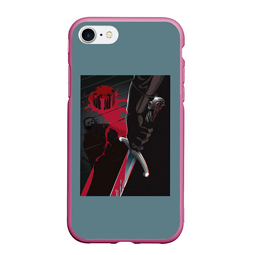 Чехол iPhone 7/8 матовый Blooded Sword / 3D-Малиновый – фото 1