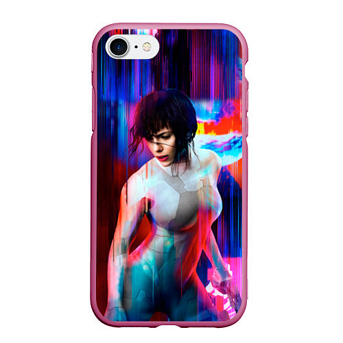 Чехол iPhone 7/8 матовый Ghost In The Shell 13 / 3D-Малиновый – фото 1
