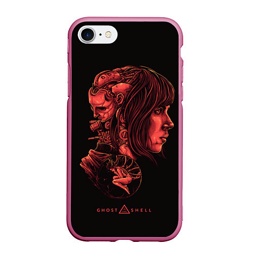 Чехол iPhone 7/8 матовый Ghost In The Shell 11 / 3D-Малиновый – фото 1