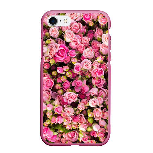 Чехол iPhone 7/8 матовый Розовый рай / 3D-Малиновый – фото 1