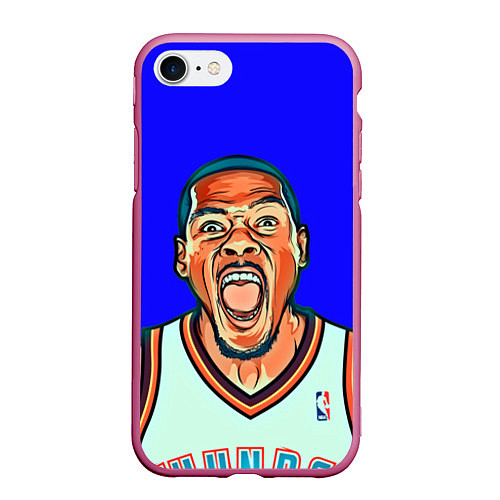 Чехол iPhone 7/8 матовый Kevin Durant / 3D-Малиновый – фото 1