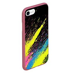 Чехол iPhone 7/8 матовый Брызги, цвет: 3D-малиновый — фото 2
