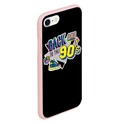 Чехол iPhone 7/8 матовый Назад в 90-е!, цвет: 3D-светло-розовый — фото 2