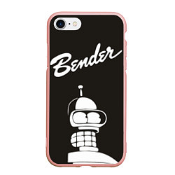 Чехол iPhone 7/8 матовый Bender Retro, цвет: 3D-светло-розовый