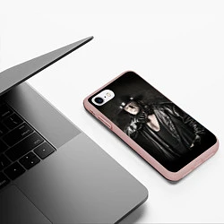 Чехол iPhone 7/8 матовый Гробовщик 2, цвет: 3D-светло-розовый — фото 2