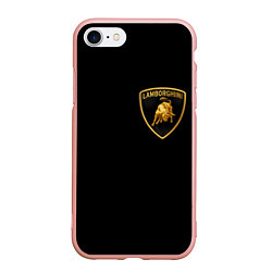 Чехол iPhone 7/8 матовый Lamborghini, цвет: 3D-светло-розовый