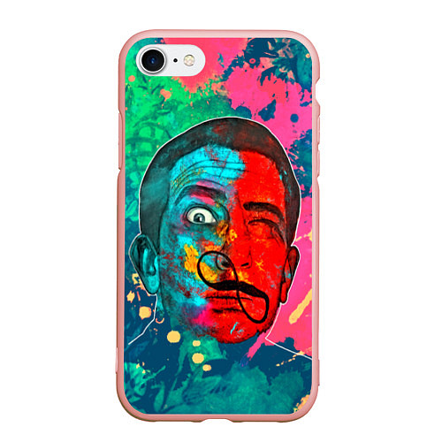 Чехол iPhone 7/8 матовый Dali Art / 3D-Светло-розовый – фото 1